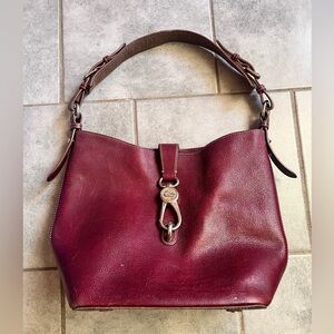 Dooney & Bourke/ Florentine Logo Lock Shoulder Bag/ Bordeaux